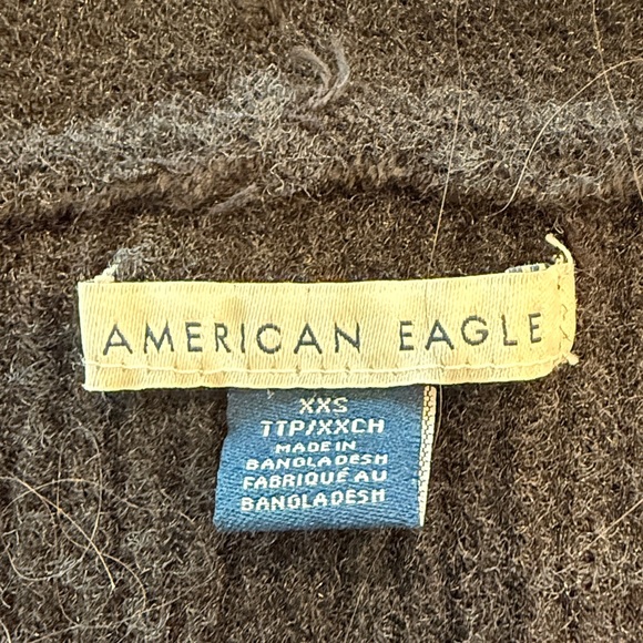 AMERICAN EAGLE Women's AE Oversized Button Front Cardigan Size XXS In Black - Picture 3 of 3